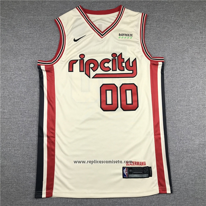 Camiseta Portland Trail Blazers Carmelo Anthony #00 Ciudad 2019-20 Crema